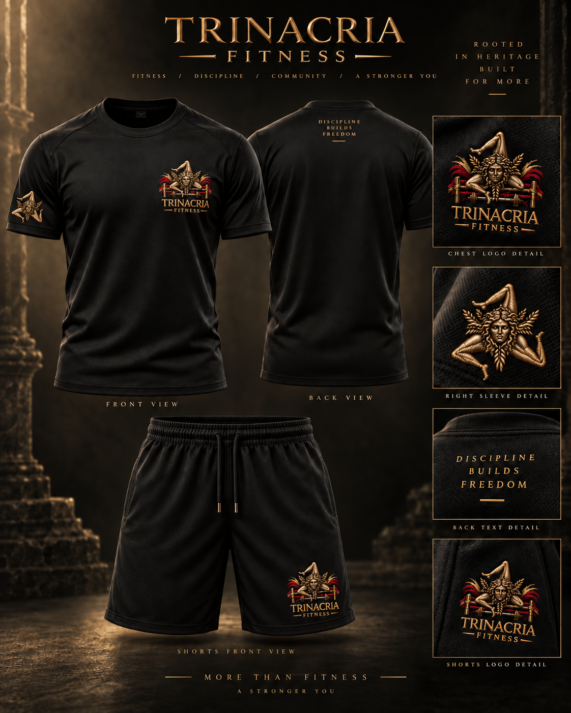 Black Signature Training Tee design with chest logo and sleeve emblem.